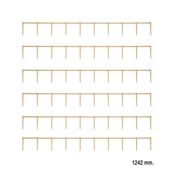 Faller 180427 1/87 Ölçek, Ahşap Korkuluk, 1242 mm. , Plastik Model Kiti