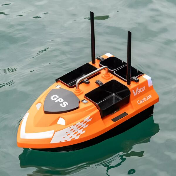 Flytec V802 Pro 500M Menzilli, GPS'li, 160 Konumlu, Oto Eve Dönüş, Yüksek Kapasiteli Batarya, Yüksek Hızlı (25Km/S Hız) Balık, Sazan Yemleme Teknesi ve Botu Sonar + Ekstra Bataryalı