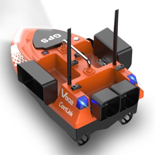 Flytec V802 Pro 500M Menzilli, GPS'li, 160 Konumlu, Oto Eve Dönüş, Yüksek Kapasiteli Batarya, Yüksek Hızlı (25Km/S Hız) Balık, Sazan Yemleme Teknesi ve Botu Normal Paket
