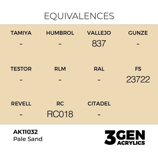 AK 11032 17 ml. Pale Sand, 3GEN Akrilik Model Boyası