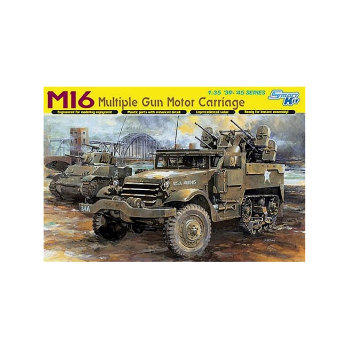 Dragon 6381 1/35 Ölçek, M16 Yarı Paletli Çok Namlulu Silah Taşıyıcı Araç, Plastik Model Kiti