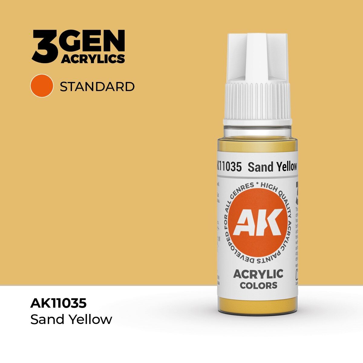 AK 11035 17 ml. Sand Yellow, 3GEN Akrilik Model Boyası