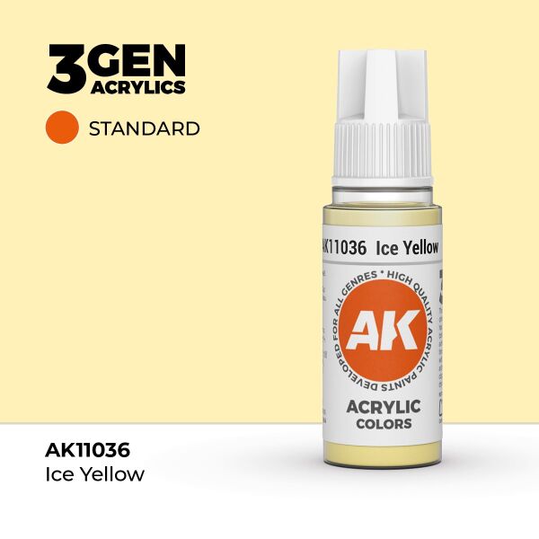 AK 11036 17 ml. Ice Yellow, 3GEN Akrilik Model Boyası