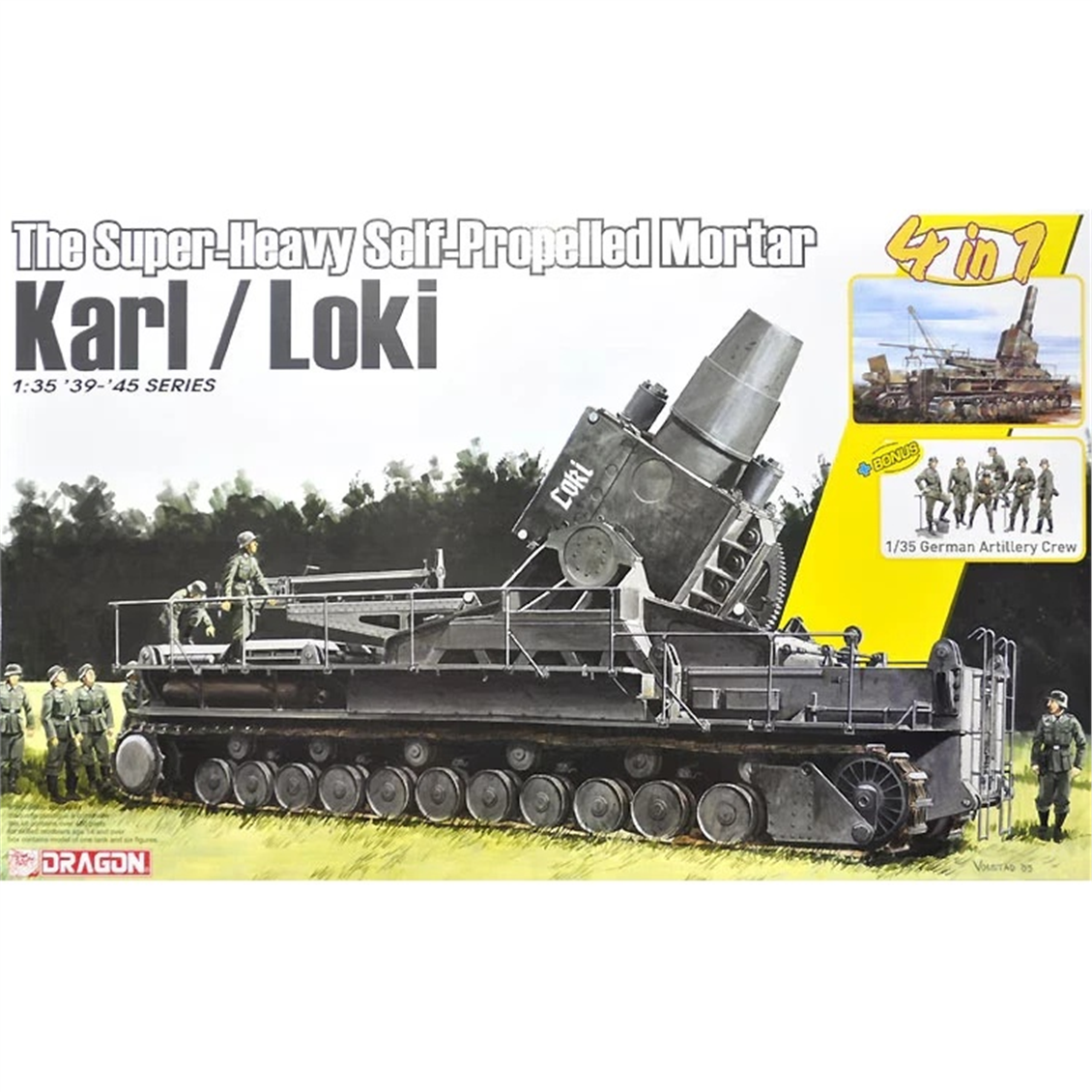 Dragon 6946 1/35 Ölçek, Karl / Loki Ağır Tip Kundağı Motorlu Havanı ve Mürettebatı, Plastik Model Kiti