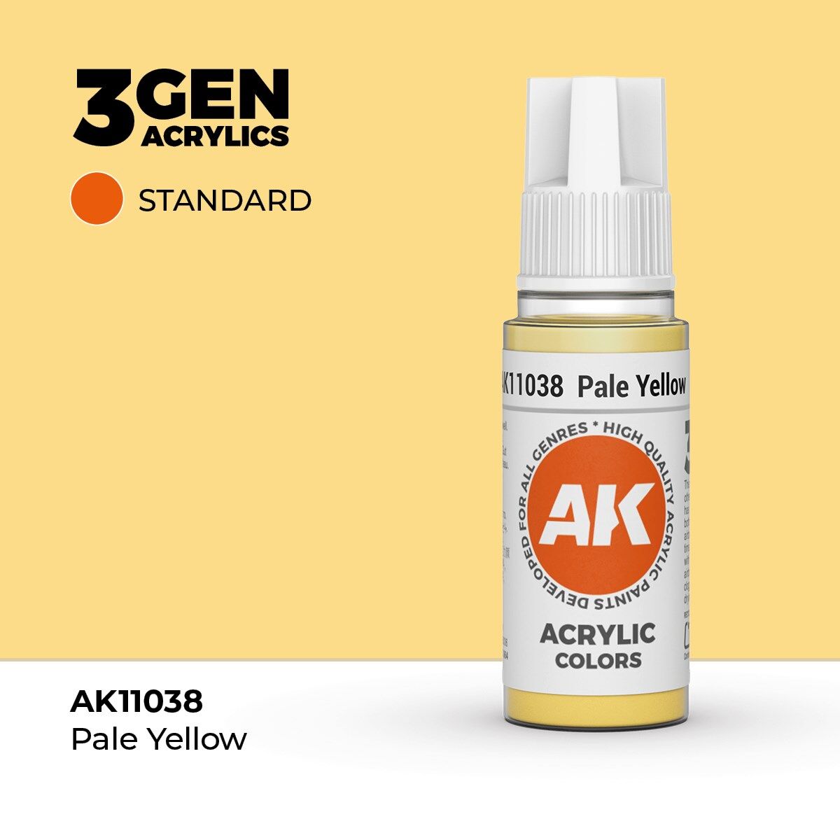 AK 11038 17 ml. Pale Yellow, 3GEN Akrilik Model Boyası