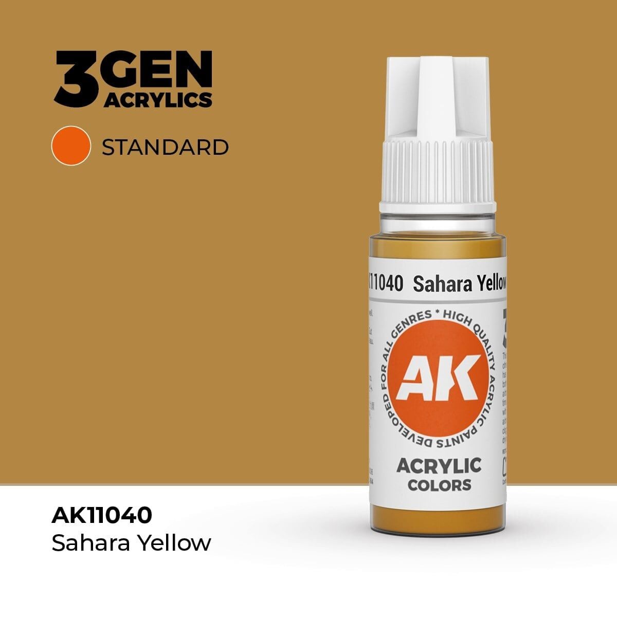 AK 11040 17 ml. Sahara Yellow, 3GEN Akrilik Model Boyası
