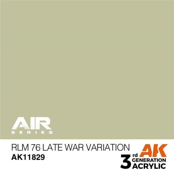 AK 11829 17 ml. RLM 76 Late War Variation, Aircraft Serisi 3GEN Akrilik Model Boyası