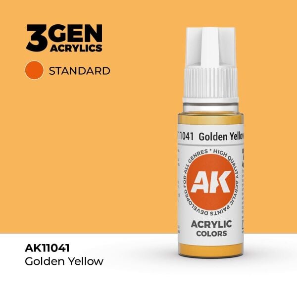 AK 11041 17 ml. Golden Yellow, 3GEN Akrilik Model Boyası