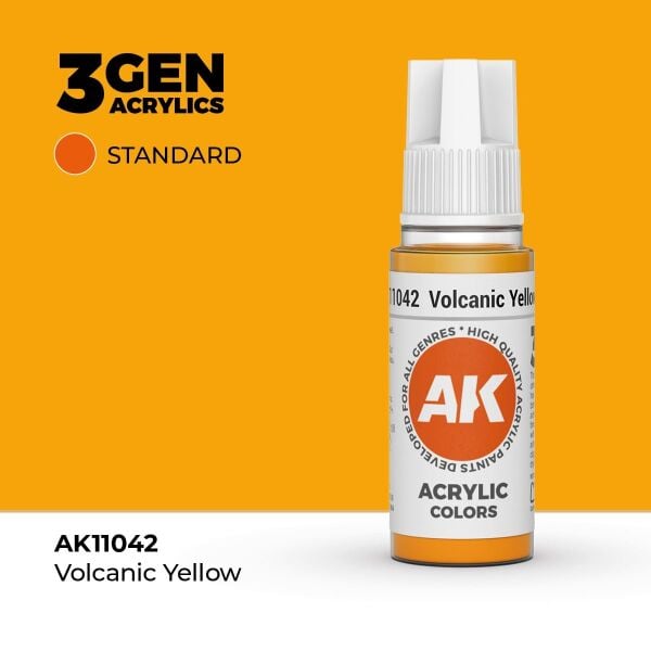 AK 11042 17 ml. Volcanic Yellow, 3GEN Akrilik Model Boyası