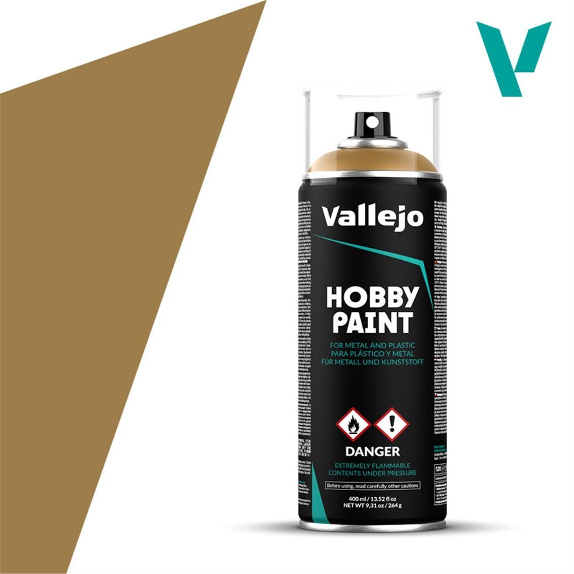 Vallejo 28015 400 ml. Desert Yellow, Sprey Model Boyası