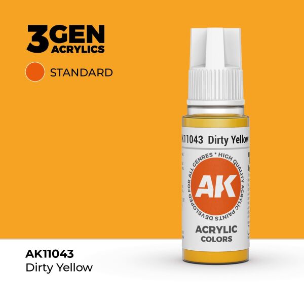 AK 11043 17 ml. Dirty Yellow, 3GEN Akrilik Model Boyası