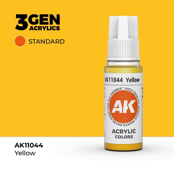 AK 11044 17 ml. Yellow, 3GEN Akrilik Model Boyası