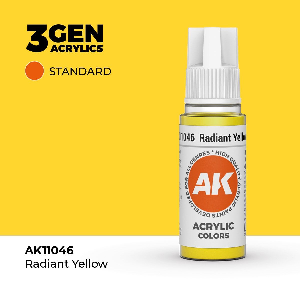 AK 11046 17 ml. Radiant Yellow, 3GEN Akrilik Model Boyası