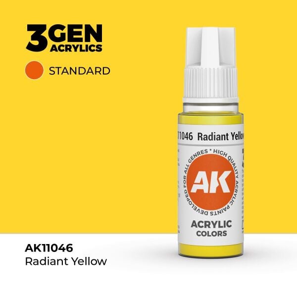 AK 11046 17 ml. Radiant Yellow, 3GEN Akrilik Model Boyası