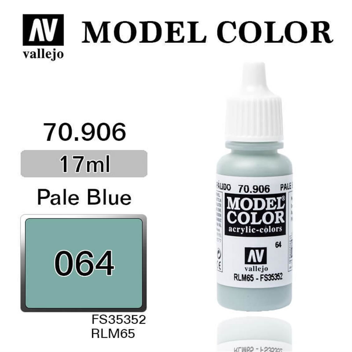 Vallejo 70906 17 ml. (64) Pale Blue-Matt, Model Color Serisi Model Boyası