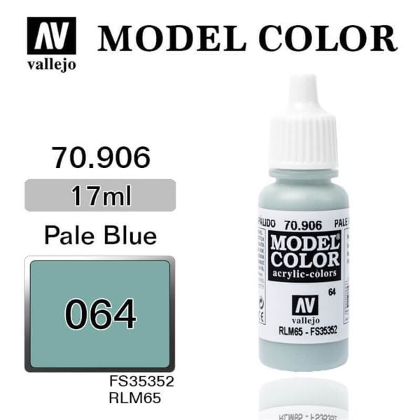 Vallejo 70906 17 ml. (64) Pale Blue-Matt, Model Color Serisi Model Boyası