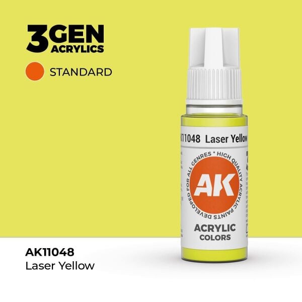 AK 11048 17 ml. Laser Yellow, 3GEN Akrilik Model Boyası