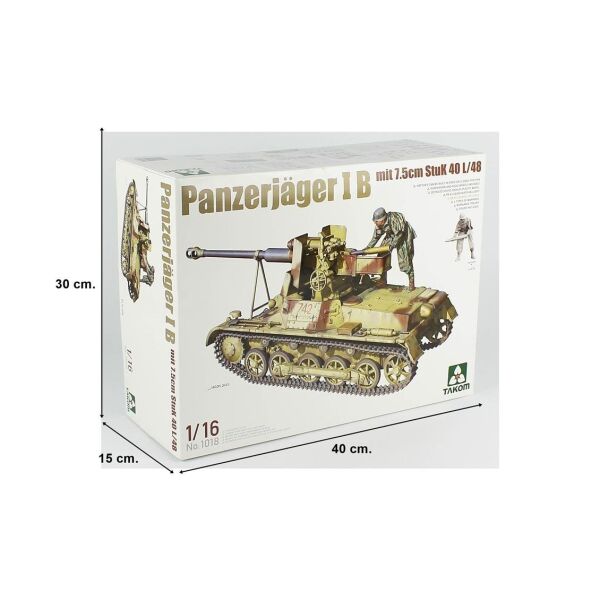 Takom 1018 1/16 Ölçek, Alman Tank Avcısı ve 7.5cm Stuk 40 L/48 Topu, Plastik Model Kiti
