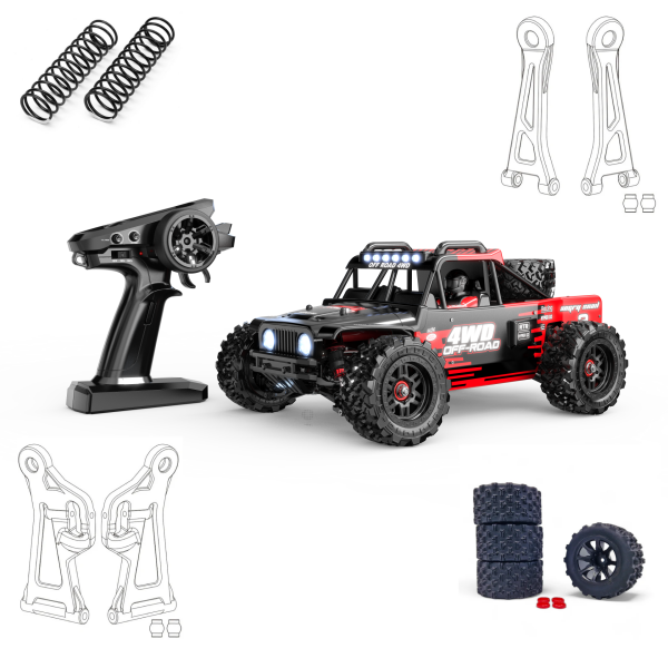 MJX 1/14 Hyper GO 14209 4x4 Fırçasız (Brushless) Motor ve Escli, Su Geçirmez (Waterproof) 2.4 Ghz. Uzaktan Kumandalı Arazi Aracı +Full Paket
