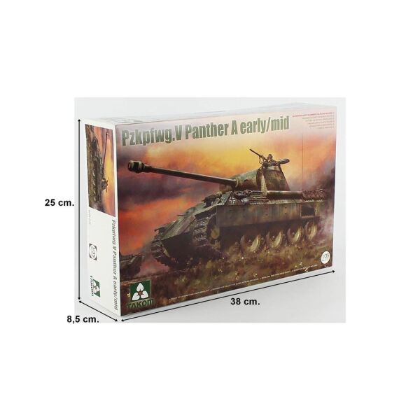 Takom 2175 1/35 Ölçek, Pzkpfwg.V Panther A Orta Sınıf, Erken-Orta Dönem Tankı, Plastik Model Kiti