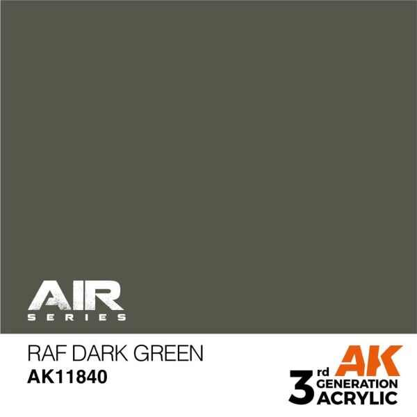 AK 11840 17 ml. RAF Dark Green, Aircraft Serisi 3GEN Akrilik Model Boyası