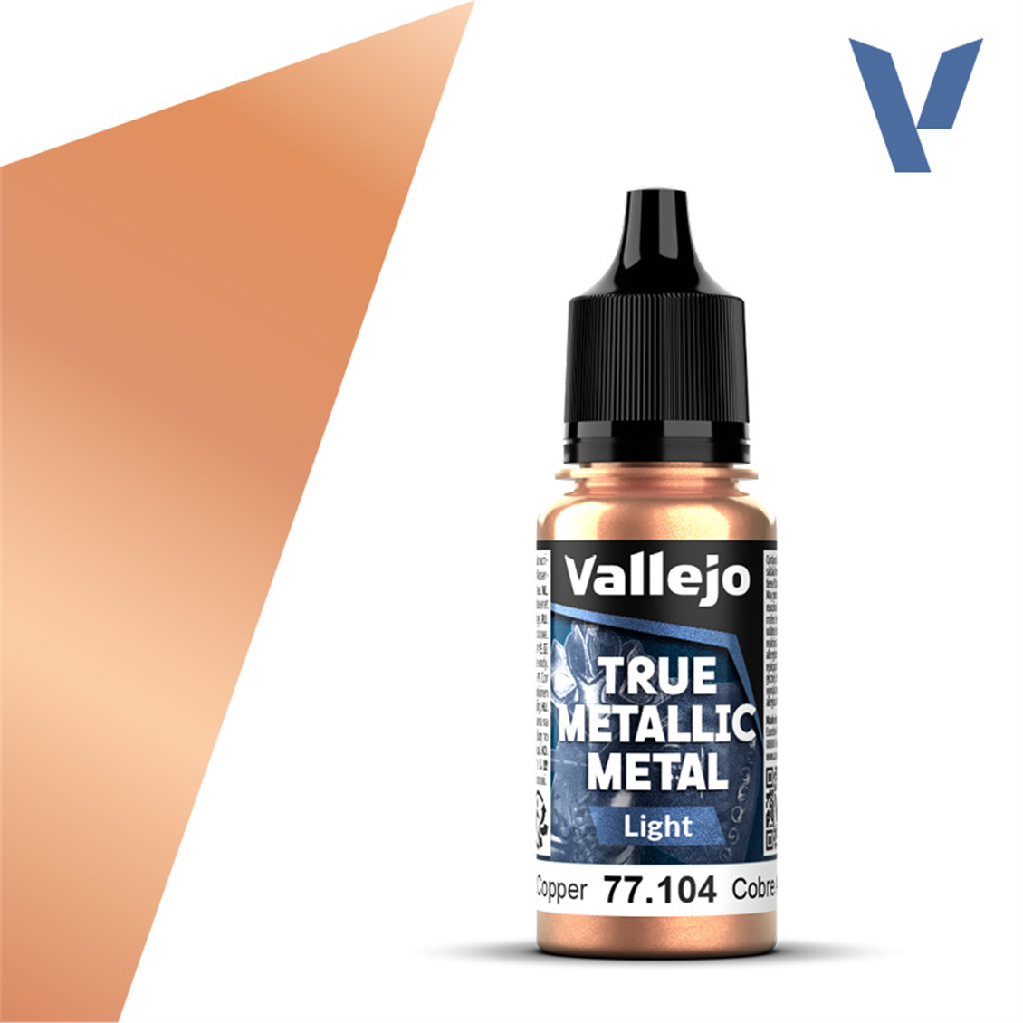 Vallejo 77104 18 ml. Ancient Copper, Light, True Metallic Metal (TMM) Serisi Model Boyası