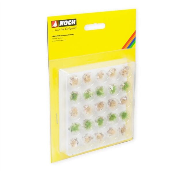 Noch 6920 Taşlı Çimen Kümeleri-A, 6 mm, 25 Adet, Diorama Malzemesi