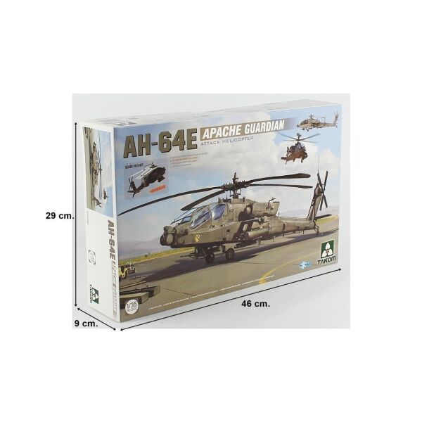 Takom 2602 1/35 Ölçek, AH-64E Apache Guardian Saldırı Helicopteri, Plastik Model Kiti