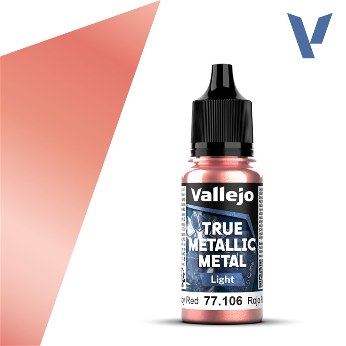 Vallejo 77106 18 ml. Ruby Red, Light, True Metallic Metal (TMM) Serisi Model Boyası