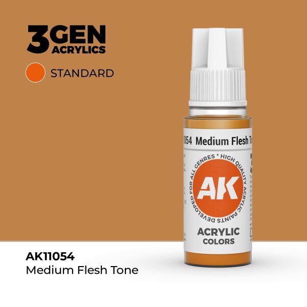 AK 11054 17 ml. Medium Flesh Tone, 3GEN Akrilik Model Boyası