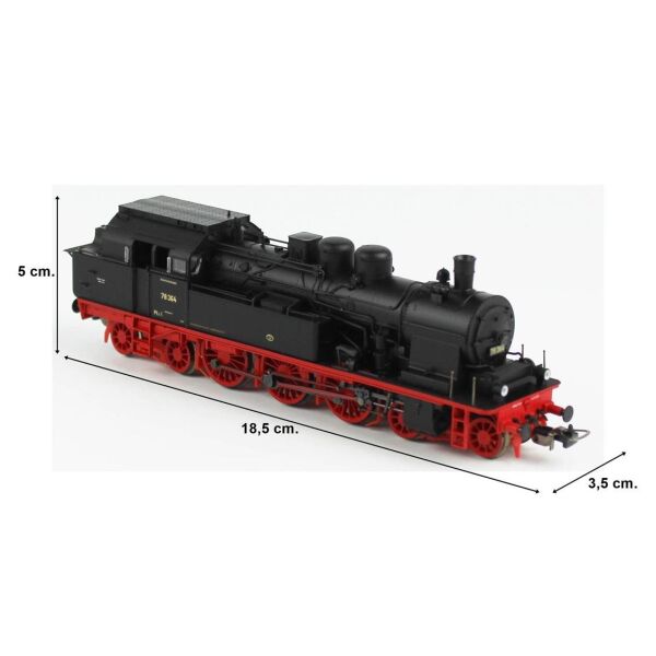 Piko (Expert) 50615 1/87 Ölçek, BR 78, DRG 2.Dönem, PluX22 Dekoderli ve Sesli, Model Tren Buharlı Lokomotifi