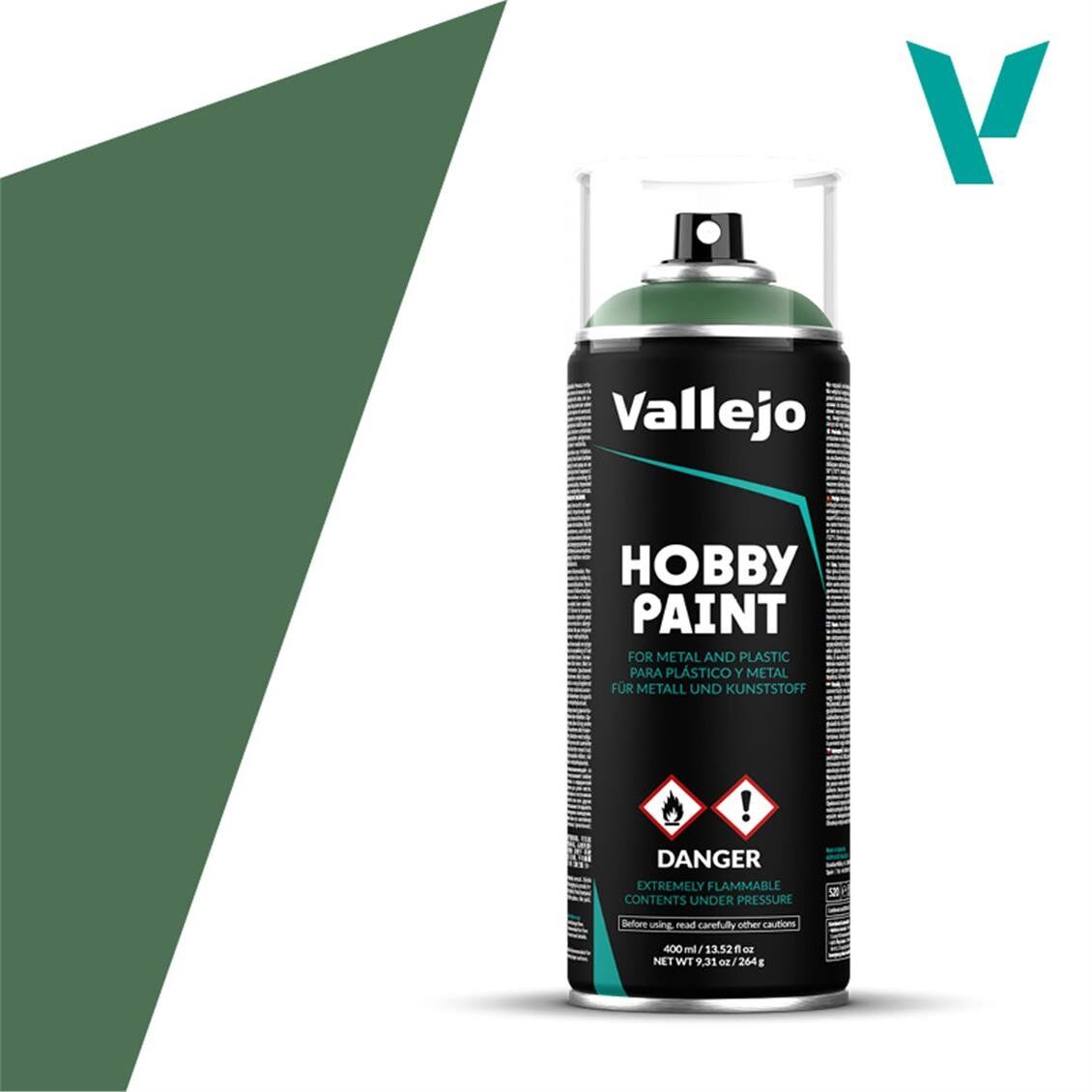 Vallejo 28028 400 ml. Sick Green, Sprey Model Boyası