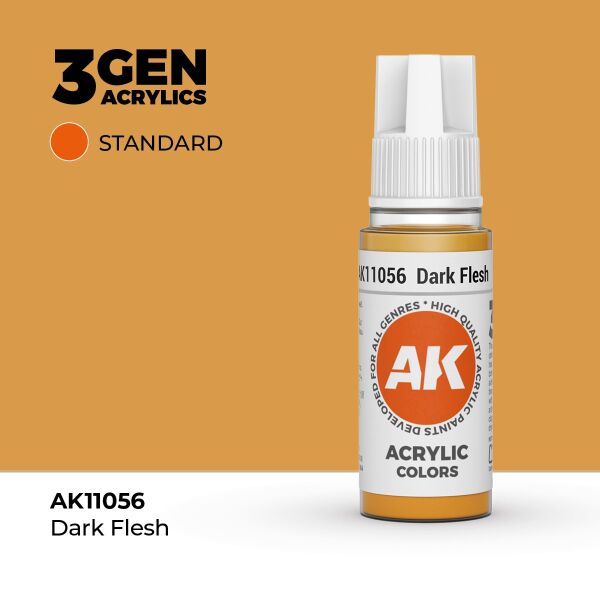AK 11056 17 ml. Dark Flesh, 3GEN Akrilik Model Boyası