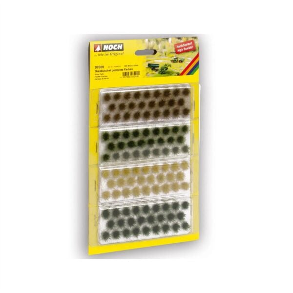 Noch 7009 Çimen Kümeleri, Donuk Renkli, 6 mm, 104 Adet, Diorama Malzemesi