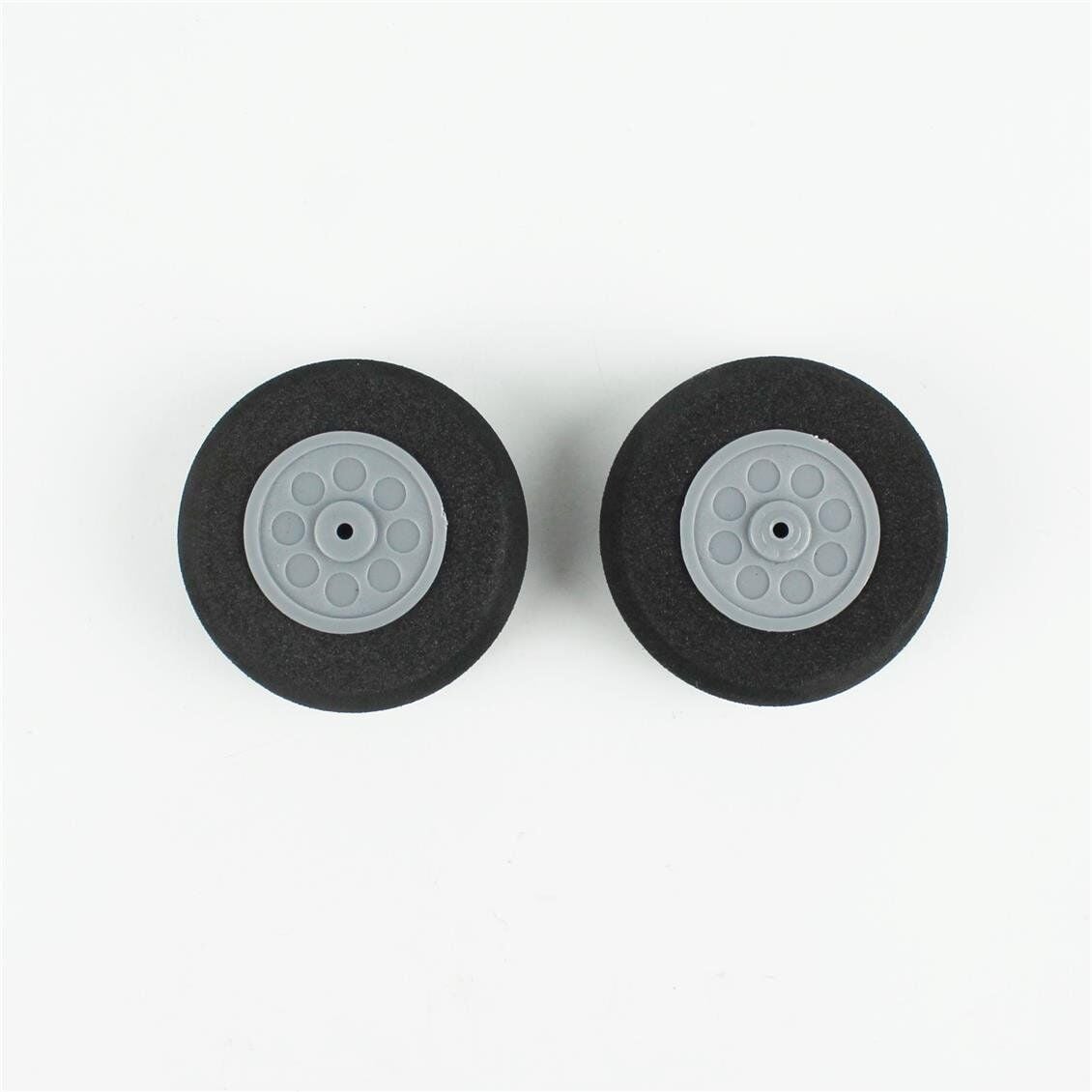 Haoye HY006-00106 Süper Hafif Tekerlek, Sünger Lastikli, Gri Jantlı, Dış Çap 45mm.× Göbek 2mm× Genişlik 18.5mm, 8.3 gr, 2 Adet