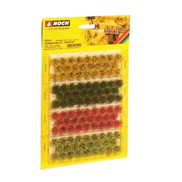 Noch 7011 XL Çiçeklenen Çimen Kümeleri, 9 mm, 104 Adet, Diorama Malzemesi