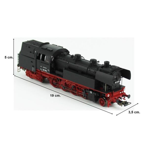 Piko (Expert) 50635 1/87 Ölçek, BR 83.10, DR 3.Dönem, PluX22 Dekoderli, Sesli ve Duman Üniteli, Model Tren Buharlı Lokomotifi