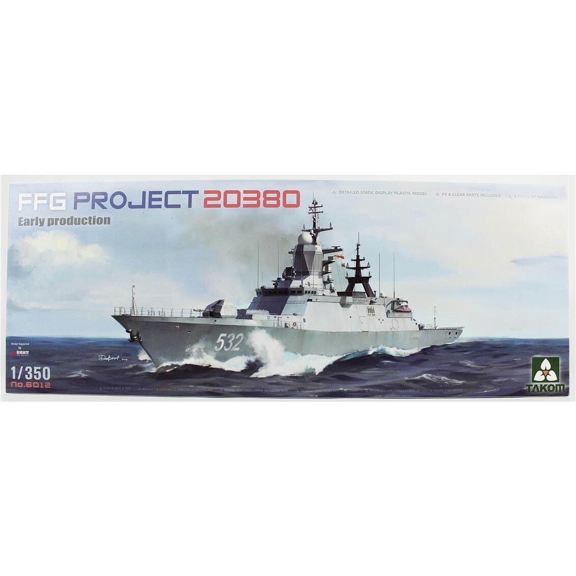 Takom 6012 1/350 Ölçek, Steregushchiy Sınıfı Korvet FFG Project 20380 (Erken Dönem), Plastik Model Kiti