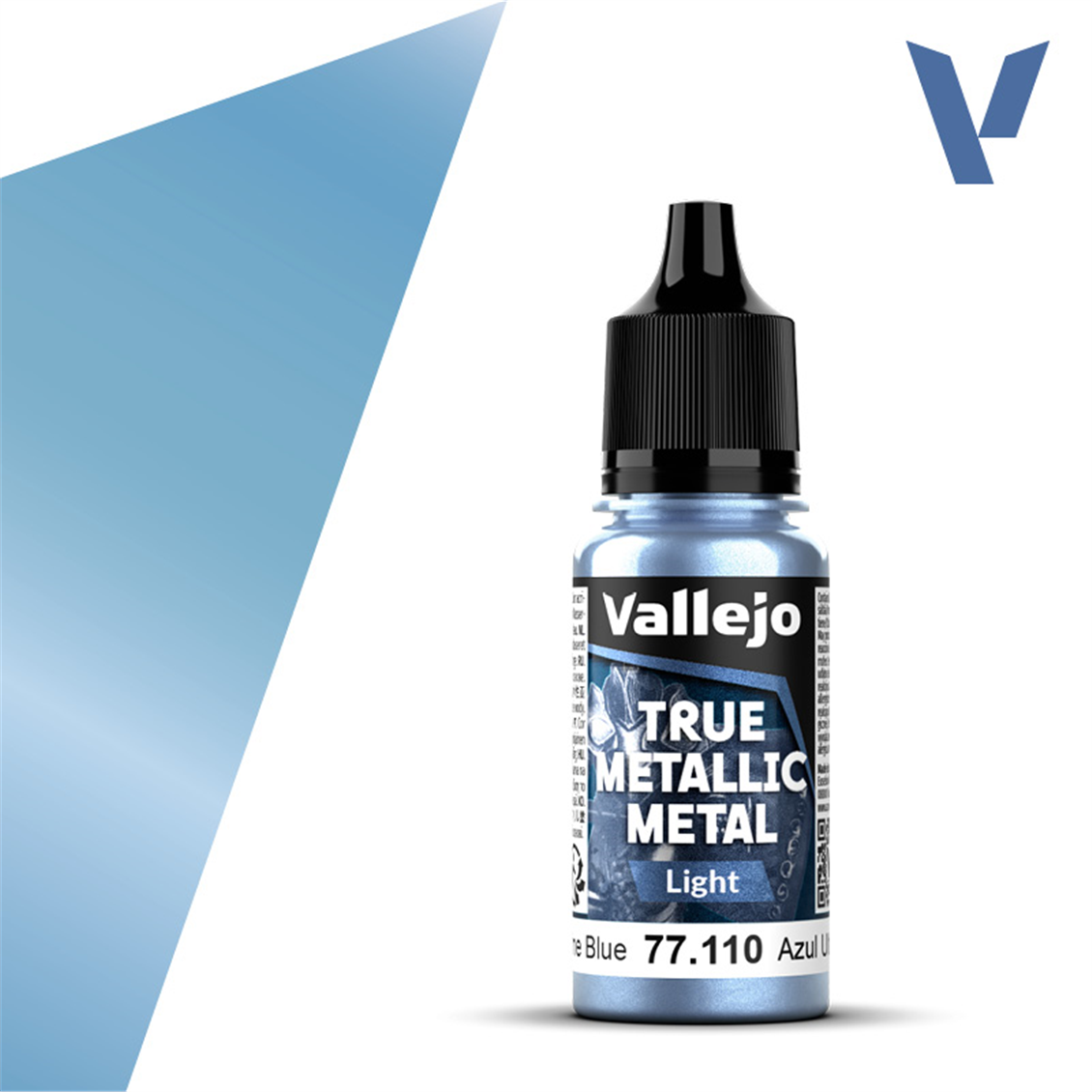 Vallejo 77110 18 ml. Ultramarine Blue, Light, True Metallic Metal (TMM) Serisi Model Boyası