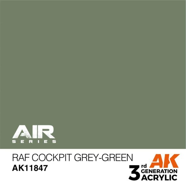 AK 11847 17 ml. RAF Cockpit Grey-Green, Aircraft Serisi 3GEN Akrilik Model Boyası