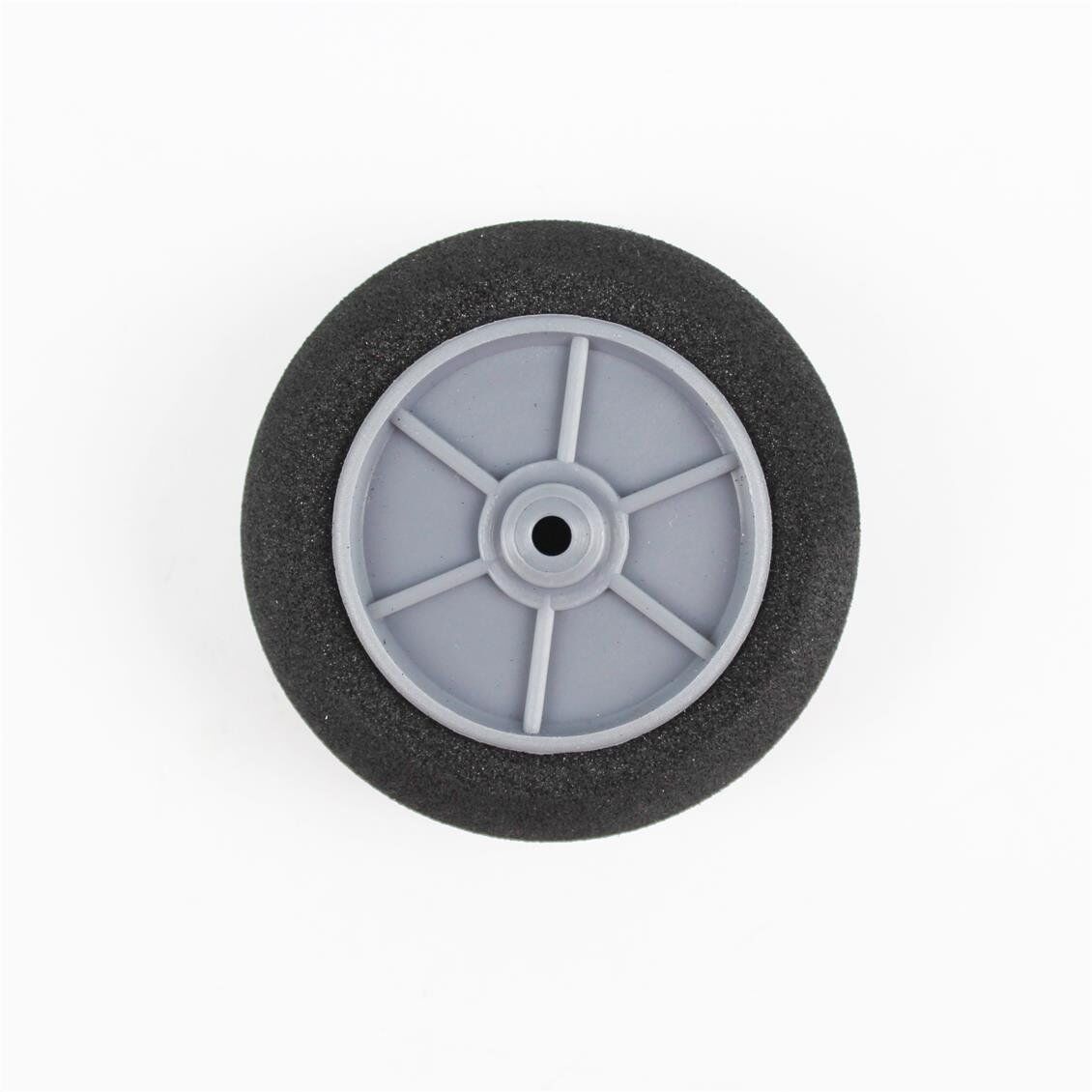 Haoye HY006-00107 Süper Hafif Tekerlek, Sünger Lastikli, Gri Jantlı, Dış Çap 50mm.× Göbek 3mm× Genişlik 18.5mm, 8.0 gr, 2 Adet