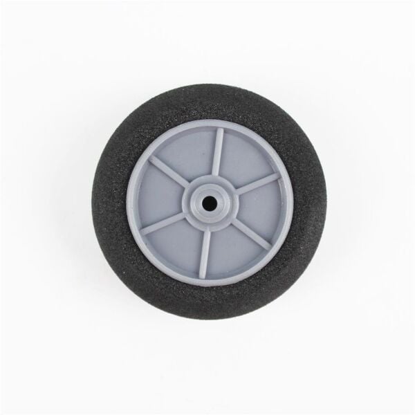 Haoye HY006-00107 Süper Hafif Tekerlek, Sünger Lastikli, Gri Jantlı, Dış Çap 50mm.× Göbek 3mm× Genişlik 18.5mm, 8.0 gr, 2 Adet