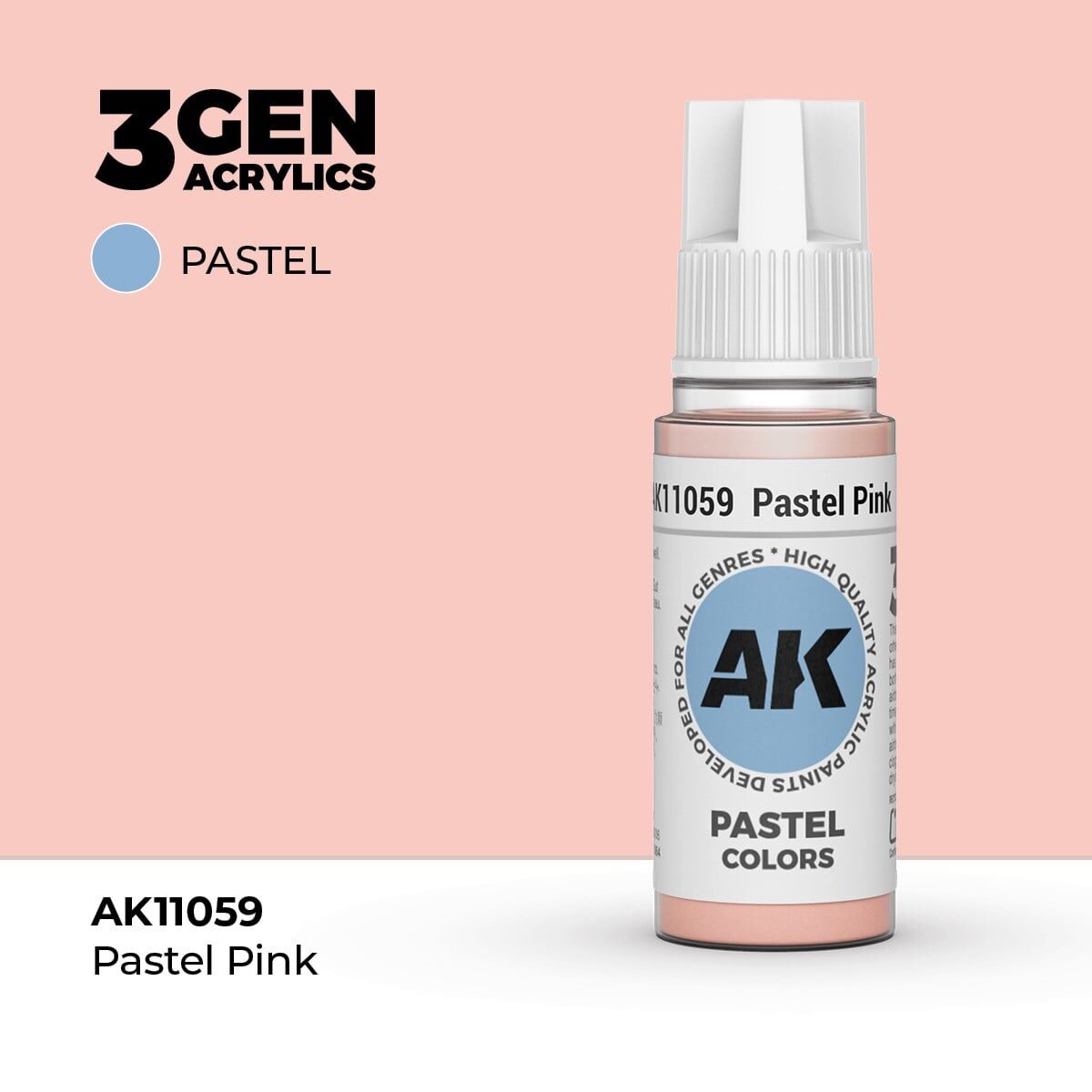 AK 11059 17 ml. Pastel Pink, 3GEN Akrilik Model Boyası
