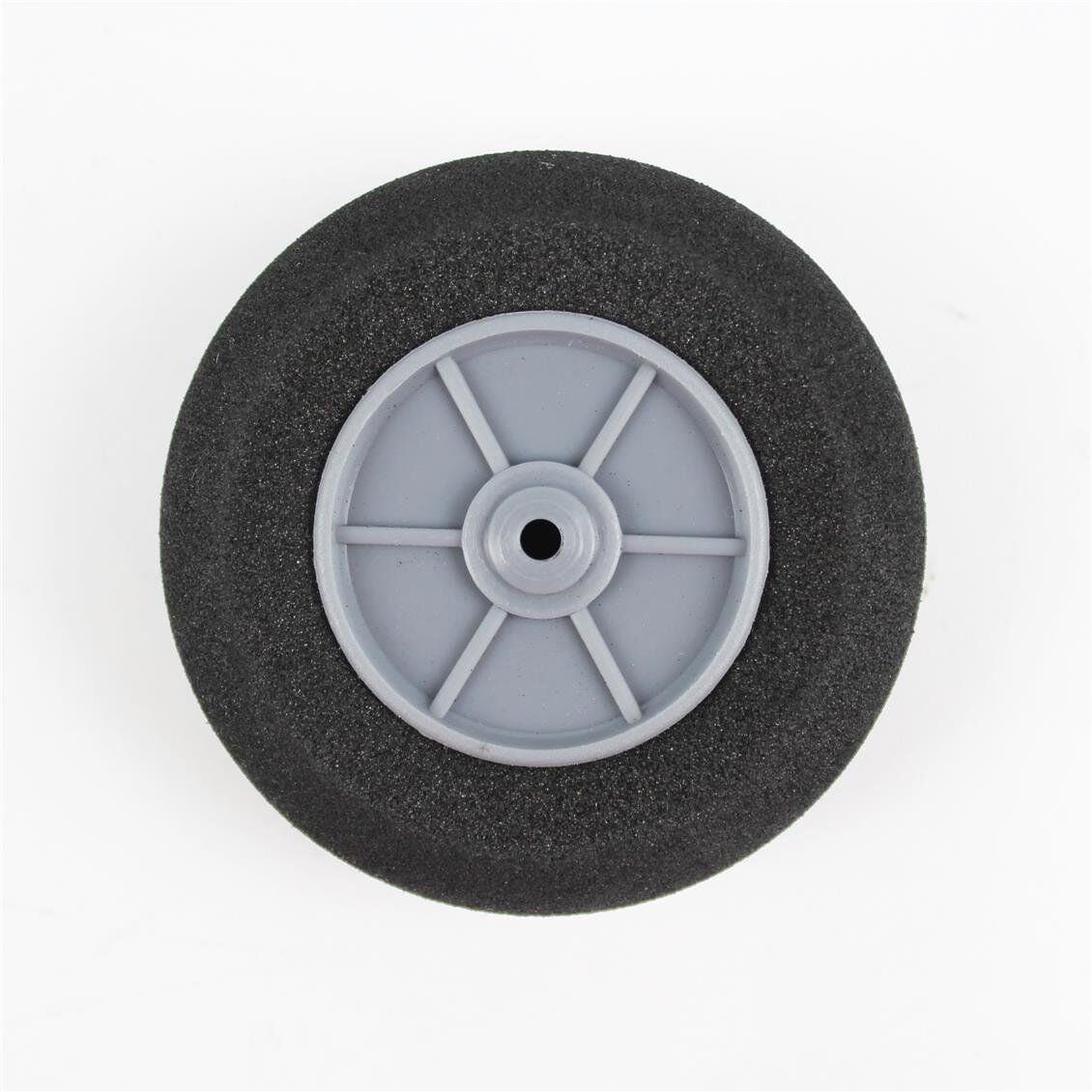 Haoye HY006-00109 Süper Hafif Tekerlek, Sünger Lastikli, Gri Jantlı, Dış Çap 60mm.× Göbek 3mm× Genişlik 18.5mm, 8.5 gr, 2 Adet