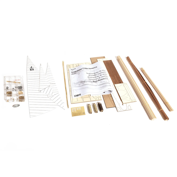 Occre 12013 1/75 Ölçek, Endeavour Yacht America’s Cup 1934, 53 cm. Yelkenli Yat, Ahşap Model Kiti