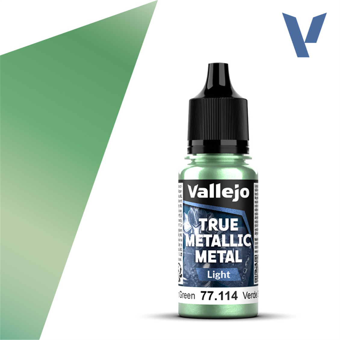 Vallejo 77114 18 ml. Dusken Green, Light, True Metallic Metal (TMM) Serisi Model Boyası