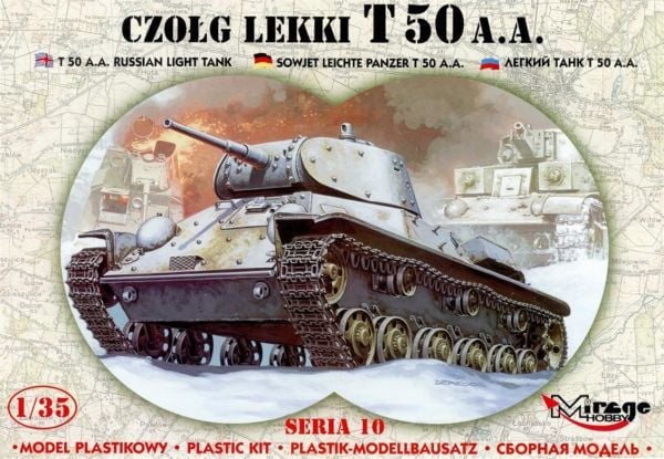 Mirage 35106 1/35 Ölçek, Tank T50 Aplic Armor, Plastik Model kiti
