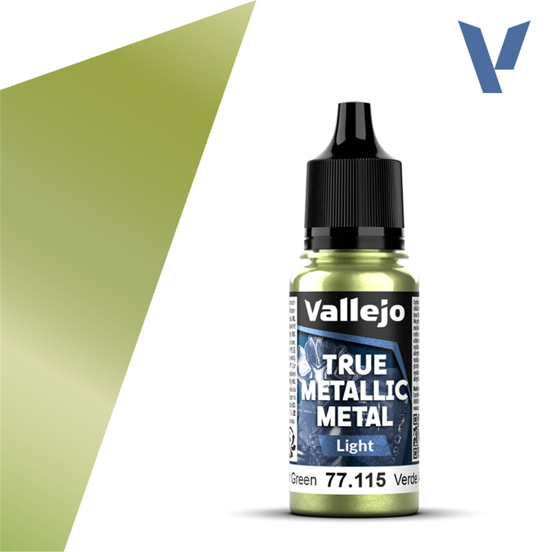 Vallejo 77115 18 ml. Amber Green, Light, True Metallic Metal (TMM) Serisi Model Boyası