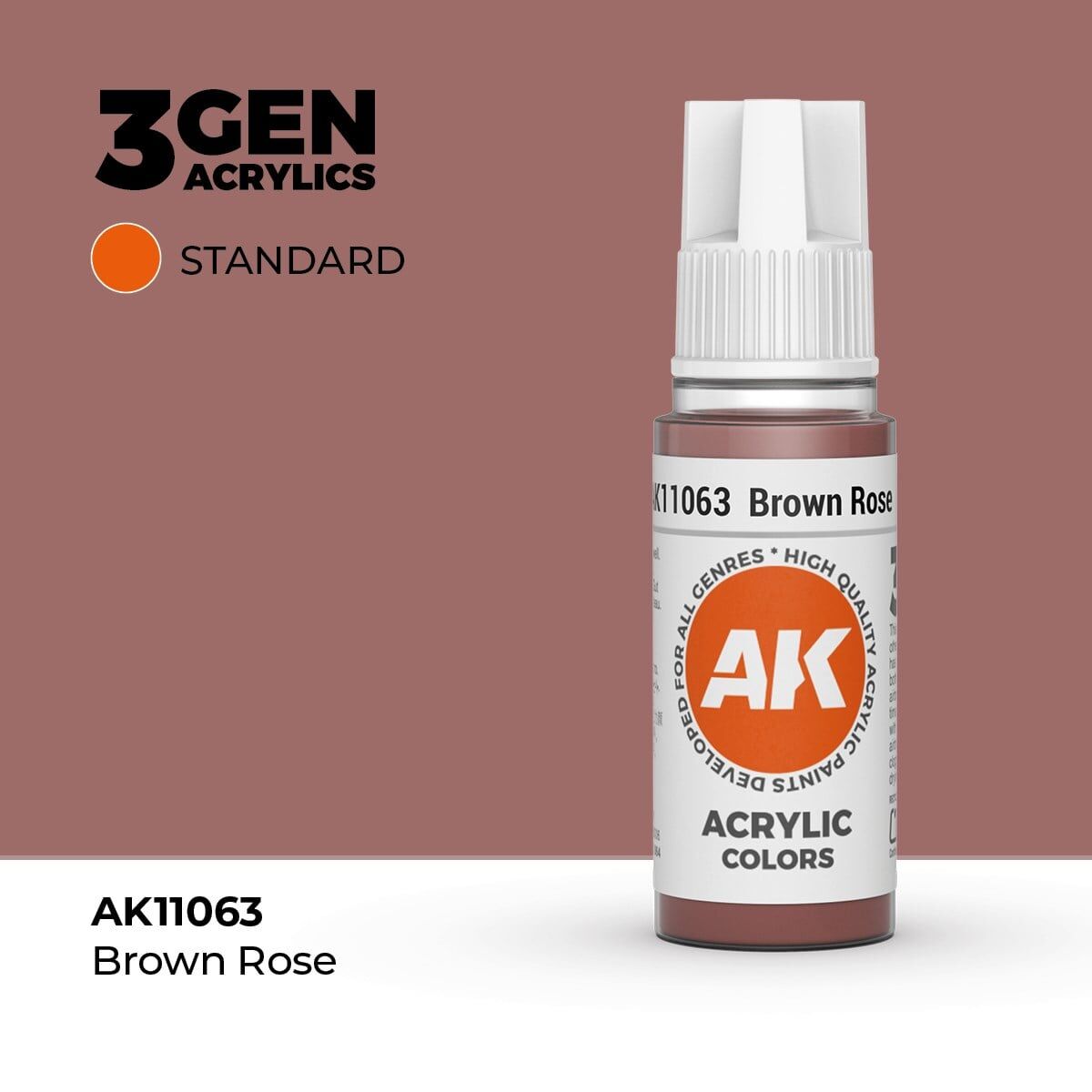 AK 11063 17 ml. Brown Rose, 3GEN Akrilik Model Boyası