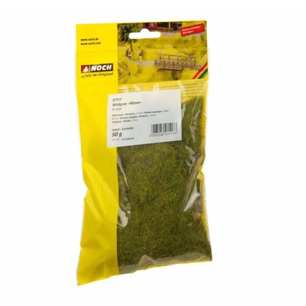 Noch 7117 Statik Çayır Dokusu, 9 mm, 50 Gram, Diorama Malzemesi